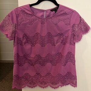 Banana Republic Lace Overlay T-shirt, XSP